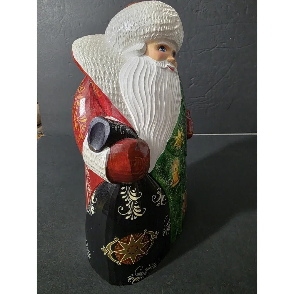 Hand Carved Wood Russian Santa Ded Moroz 11